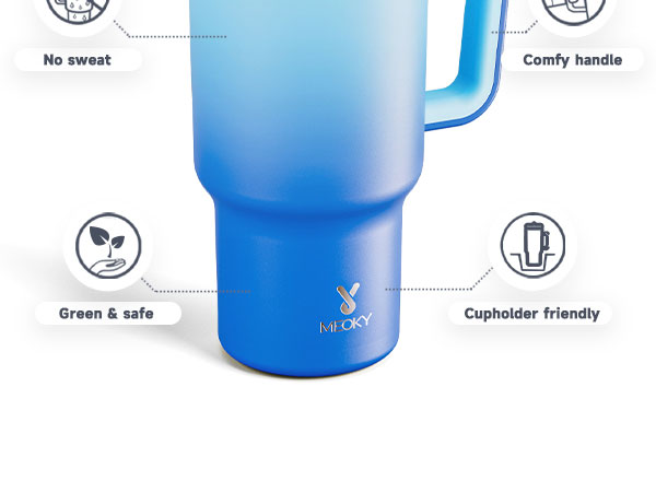 32 oz Tumbler with Handle and Flip Straw