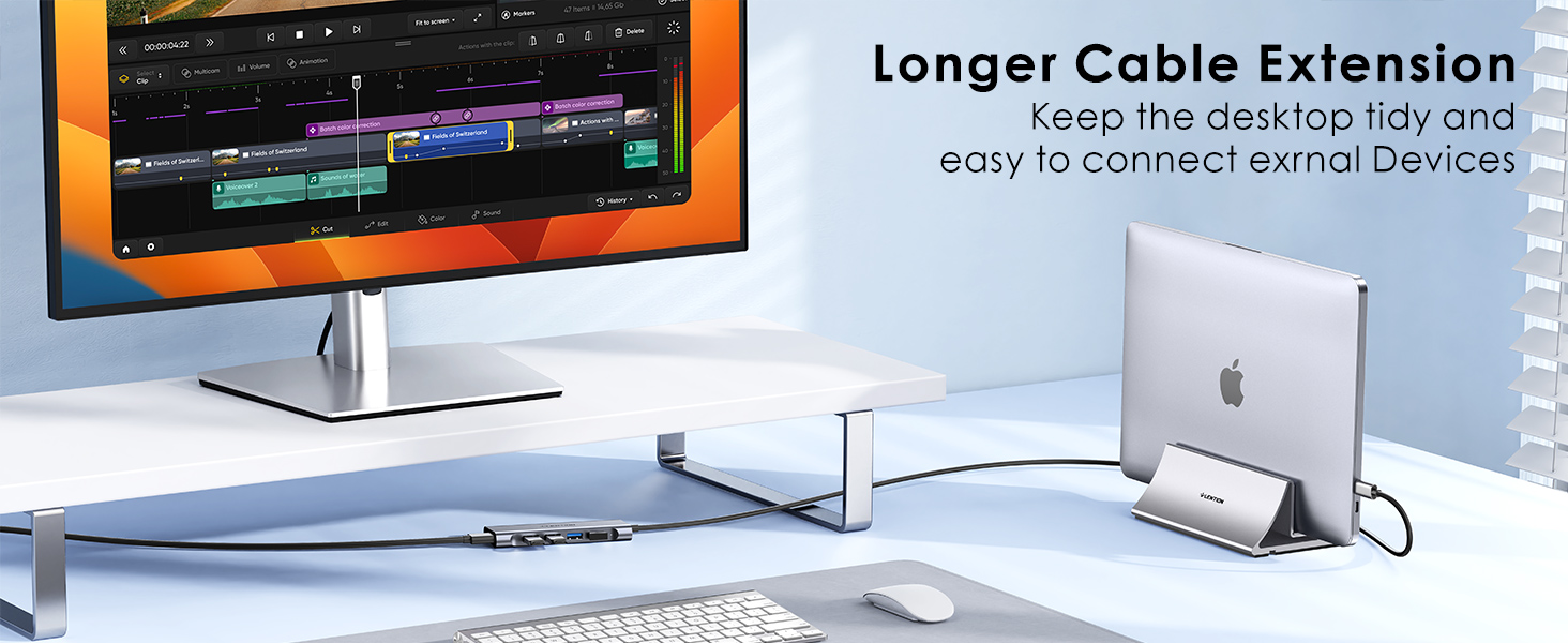 long cable usb c hub