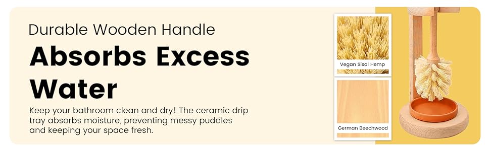 absorbs excess water, vegan hemp bristles