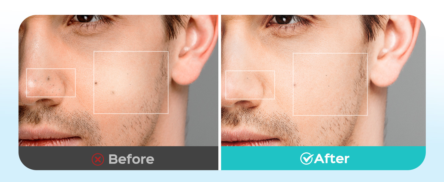 men face scrubber