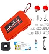 LoDinpo Mini Survival Fishing Kit Small Emergency Fishing TackleBox Pocket Outdoor Fishing Set Tr...