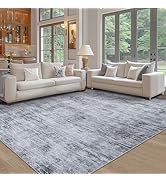 Area Rugs 8x10 Living Room Rugs: Large Modern Abstract Washable Rug with Non-Slip Backing, Non-Sh...