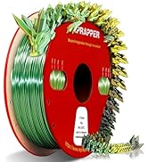 RepRapper Triple Color Filament, Tricolor Coextrusion PLA Filament, Shiny PLA Filament 1.75mm for...