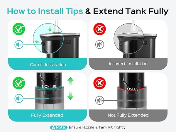 COSLUS T50 Portable Water Flosser for Travel