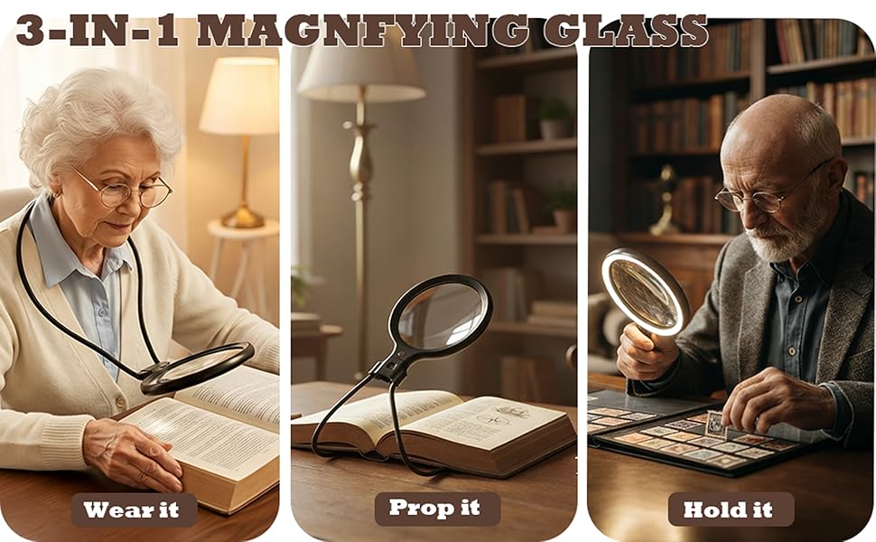3 in 1 magnifying glass