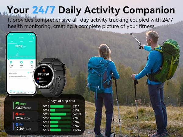 daily workout activity tracker monitor calorie step counter mile distance