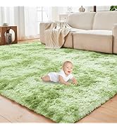 OPPODREAM Area Rug for Living Room, Ultra Soft Nursery Rugs for Bedrooms, 4x6 Fluffy Kids Carpet ...