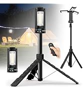 CAVN 10000mAh Rechargeable Camping Light with Remote &amp; Telescopic Stand Max Height 6.0ft, Portabl...