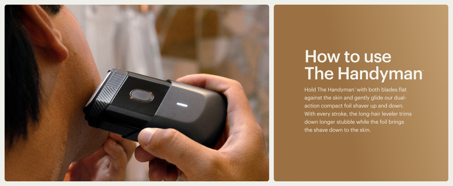 manscapes chairman electric face foil shaver stubble guard trimmer smooth stainless steel