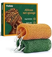 Yiclick African Net Sponge Authentic with Knots 2 Pack - Exfoliating Body Scrubber, Exfoliating W...