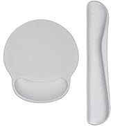 AORTDES Ergonomic Keyboard Mouse Pad Wrist Support Set - Anti-Slip Keyboard Mice Mat Wrist Rest f...