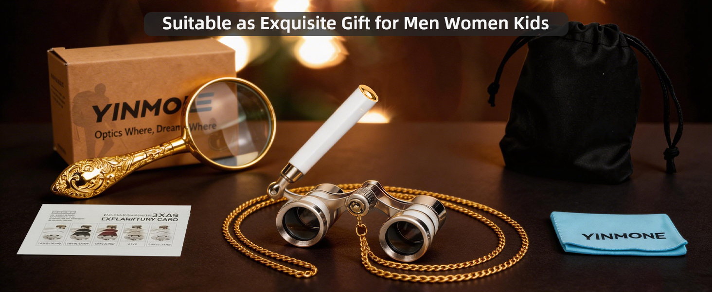 Opera Glasses Binoculars 3X25 Theater Glasses Mini Binocular Compact with Handle concert