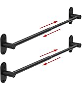 MIROAMZ Towel Bar, Adjustable 14.4inch - 25.2inch Towel Rack, Self Adhesive Wall Mounted for Bath...