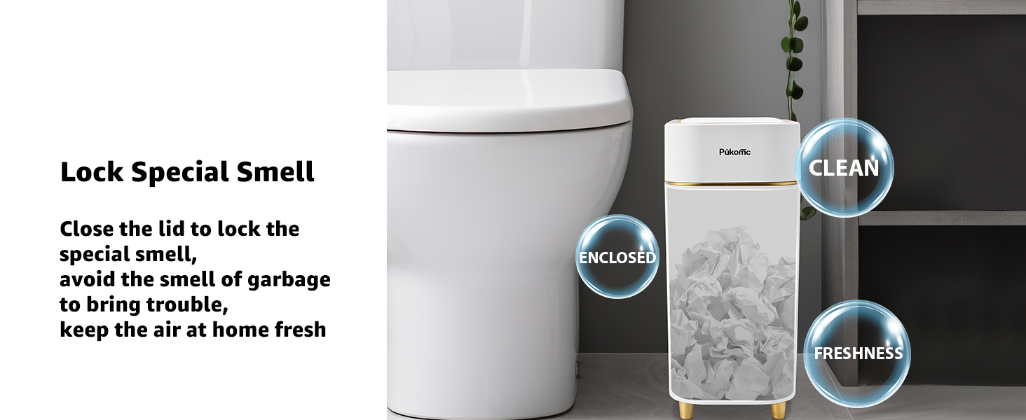 Sensor Trash Can with Touchless Lid