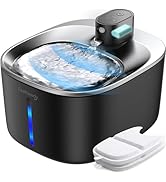 FEELNEEDY Cat Water Fountain Battery Operated, 4L/135 fl oz Pet Water Fountain for Cats and Dog w...