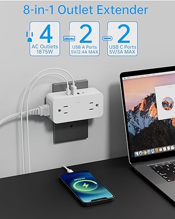 electric plugs outlets electric outlets wall plug flat outlet extender outlet splitter sleek socket