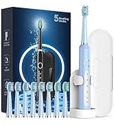 Rtauys Rechargeable Sonic Electric Toothbrush for Adults with 8 Heads, Travel Case, Whitening - L...