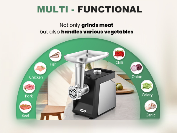 Huanyu electric meat grinder: multifunctional not only grinds meat but also handle various vegetable