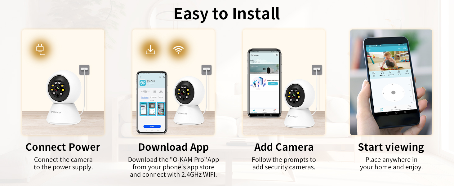 indoor wifi camera with phone app