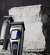 SUPRENT Professional Hair Clippers for Men - Cordless Barber Clippers &amp; Zero-gapped Trimmer Set, ...