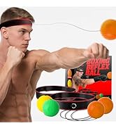 SWARDROOF Boxing Reflex Ball Headband Set - 4-Pack Reflex Balls with 2 Adjustable Headbands for B...