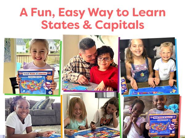 United States Puzzle for Kids USA Map Puzzle 50 States with Capitals