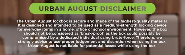 Urban August Disclaimer