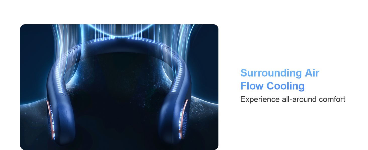 bladeless neck fan; neck fans for men; cooling; cooling neck fan; neck cooling fan;