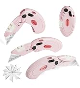 Box Cutters Utility Knife Set Lightweight 4- Pack Folding Razor Knives Back-lock Mechanism with E...