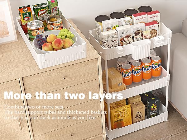 Cabinet shelf organizers
