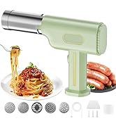 Handheld Electric Pasta Maker, 5-in-1 Cordless Noodle Machine with Molds and Sausage Stuffing Tub...