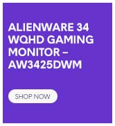 Alienware 34 Curved Gaming Monitor – AW3425DWM - 34-inch WQHD 180Hz 1ms Display, 1500R, AMD FreeS...