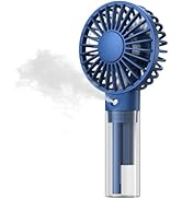 TOPK Portable Misting Fan - Rechargeable Handheld Personal Spray Water Mist Fan 32ml Water Tank M...