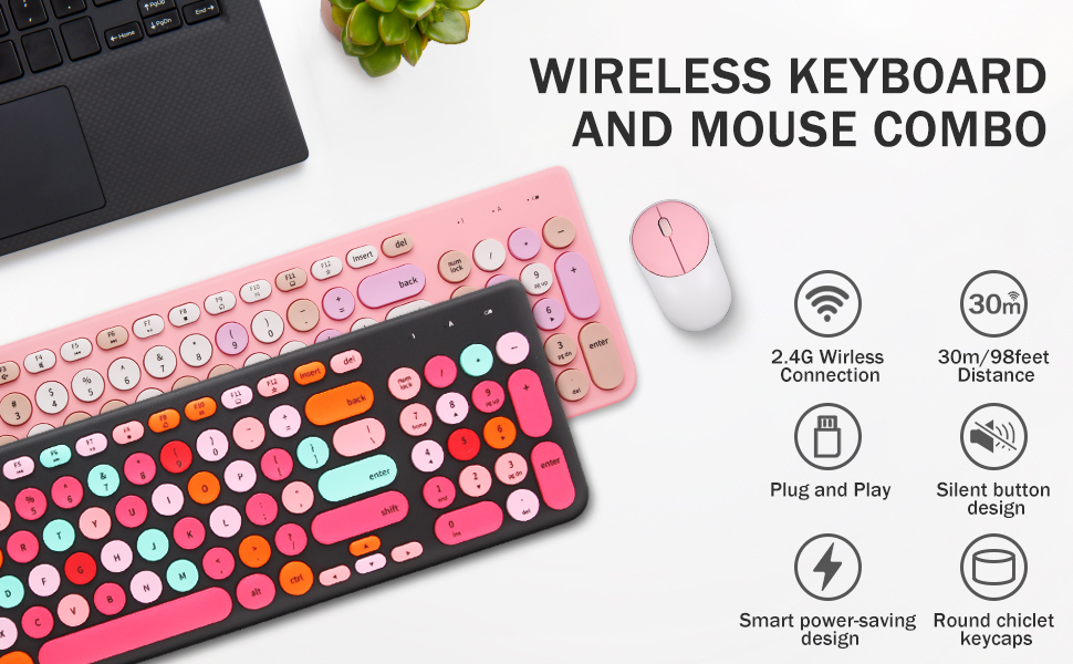 Wireless Keyboard and Mouse Combo