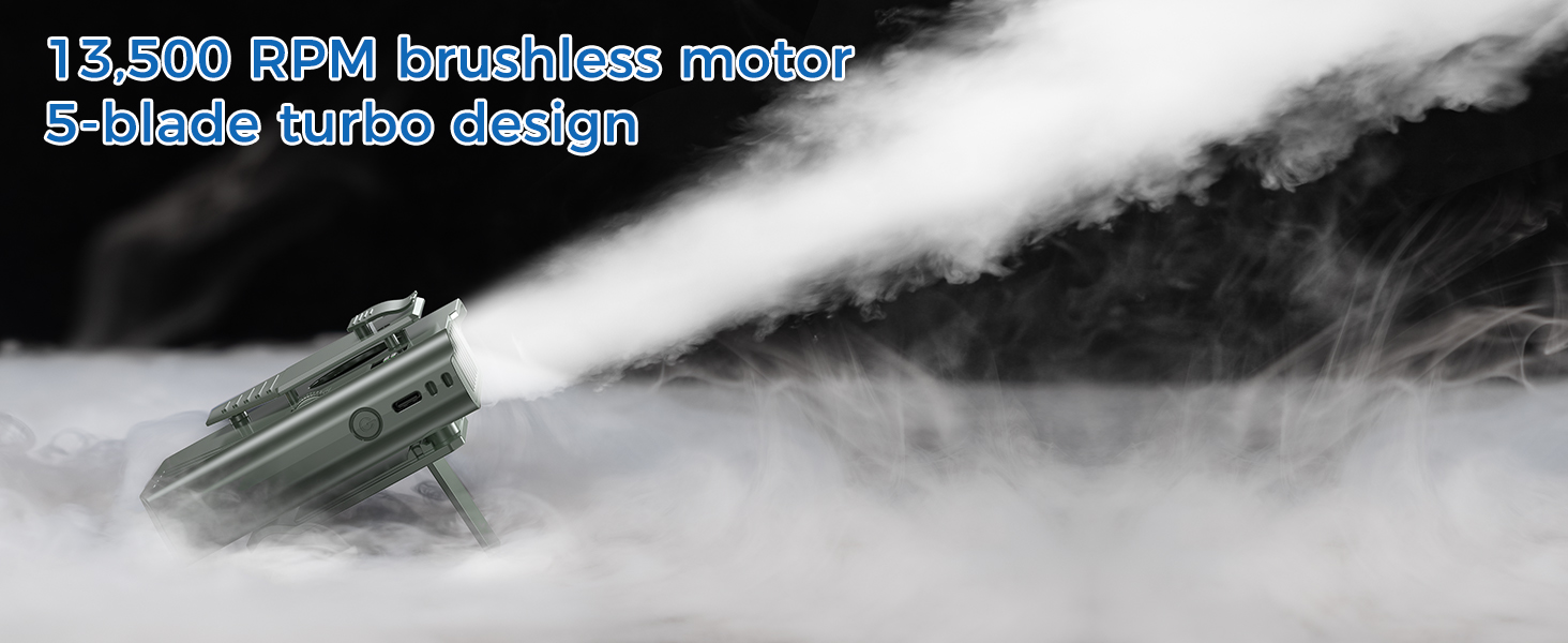 13,500 RPM brushless motor 5-blade turbo design