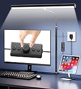 LED Desk Lamp for Home Office , 1500Lumen Knob Stepless Dimming (12V/Adapter Included),Eye-Caring...
