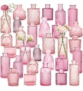 30 Pcs Colored Bud Vase Set,Glass Vases for Flower Centerpieces Wedding &amp; Party Decor,Home Table ...