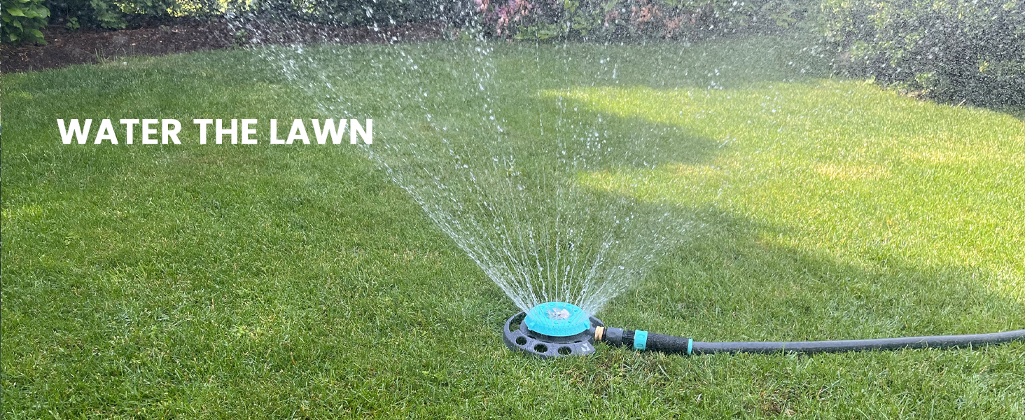 New England Garden Tools 400001 9 Multi-Pattern Turret Spot Watering Sprinkler Water the Lawn