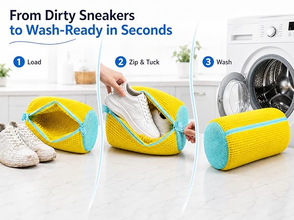 From Dirty Sneakers to Wash-Ready in Seconds