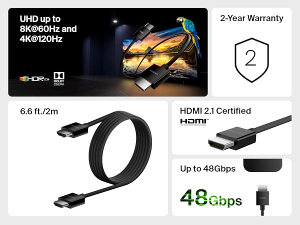 Connect 8K Ultra High Speed HDMI 2.1 Cable