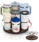 KONE Rotating Water Bottle Holder for Stanley Cup 20/30/40oz, 7-Slots Water Bottle Organizer for ...