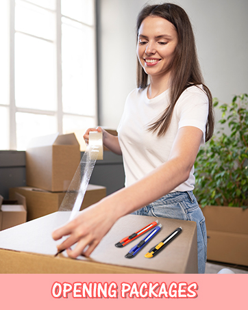 Box Cutter Retractable, Utility Knife 9MM Wide Snap-Off Blades, Exacto Knife