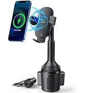 APPS2Car Car Cup Phone Holder Wireless Charger with QC 3.0 Adapter, 15 Watt Qi Fast Charging, Com...