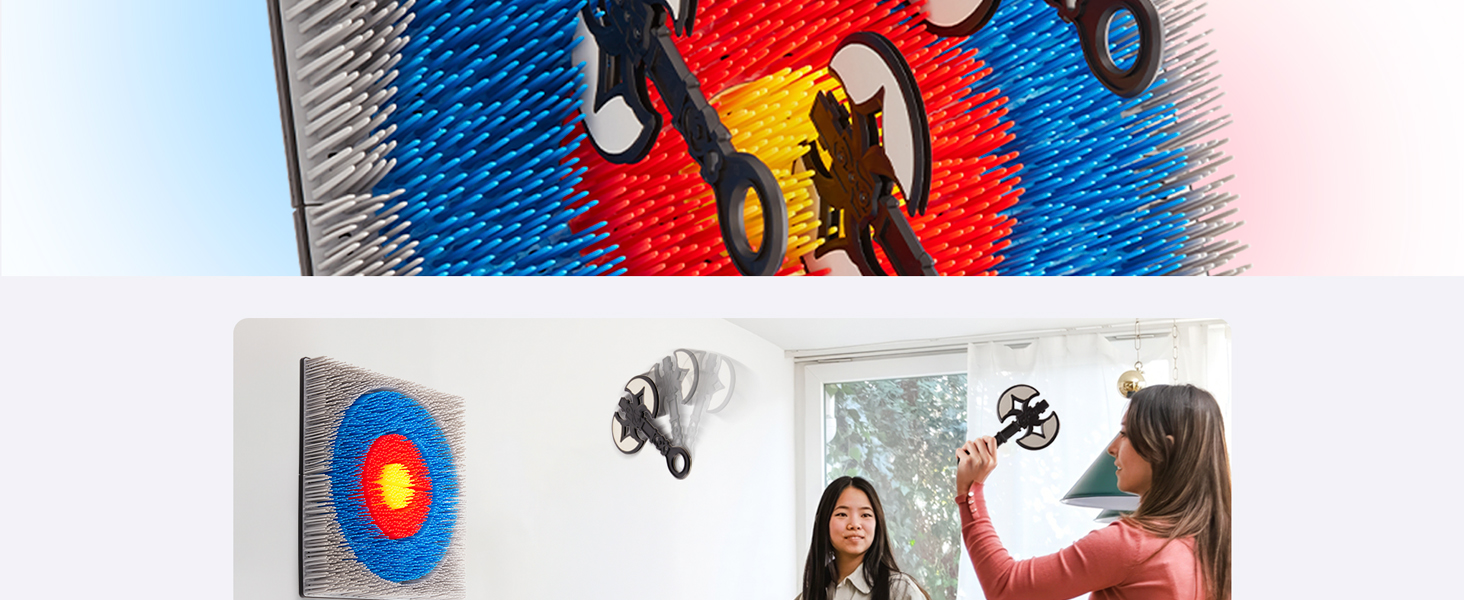 Jumbl Wall-Mounted Axe Throwing Game Set