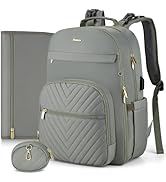 MOMUVO Diaper Bag Backpack, Quilted Baby Bag with Changing Pad &amp; Stroller Straps &amp; Pacifier Case,...