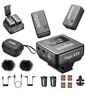 GODOX Magic XT1 Wireless Lavalier Microphone, Microphone for Camera (2 TX + 1 RX Charging Case), ...