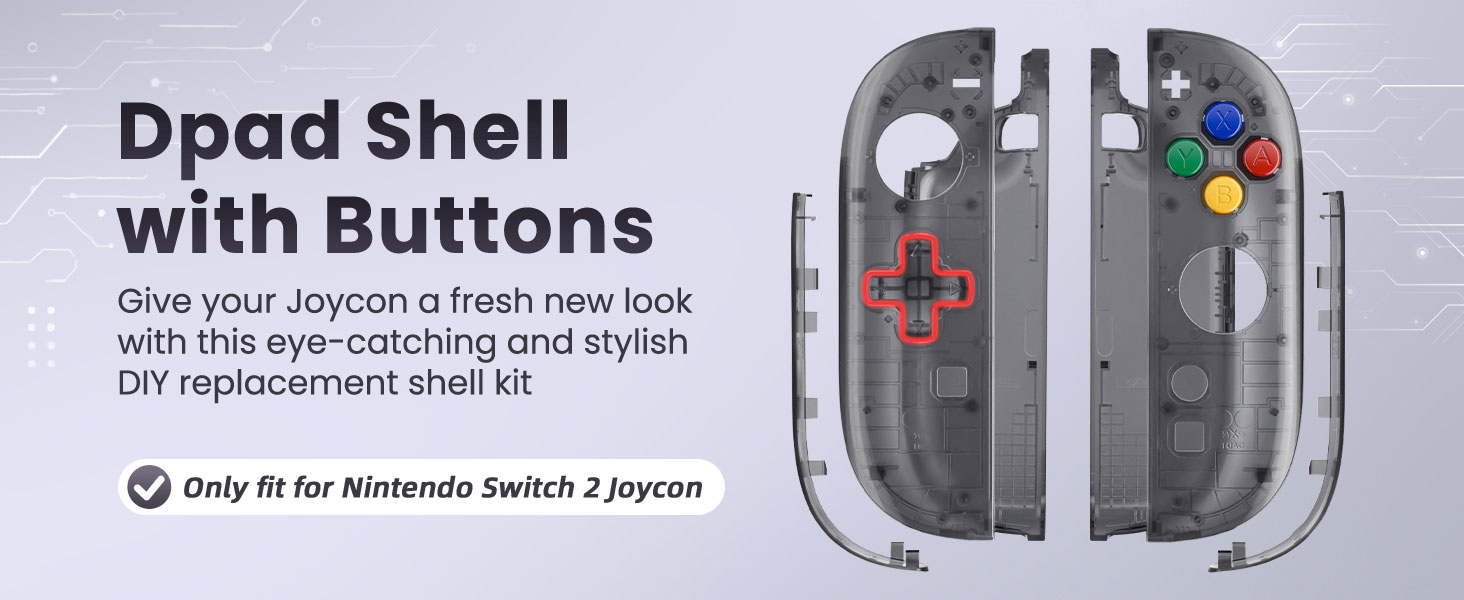 Shell (D-Pad Version) with Buttons for Joycon 2
