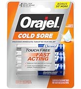 Orajel Touch Free Cold Sore Treatment .12oz, Liquid Formula, Provides Immediate &amp; Targeted Pain R...