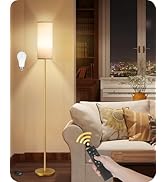 GOEBLESON Dimmable Floor Lamps for Living Room with Remote and Foot Switch, 64.4” Modern Standing...