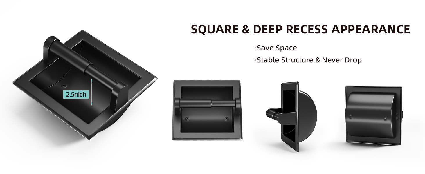 deep recessed toilet paper holder